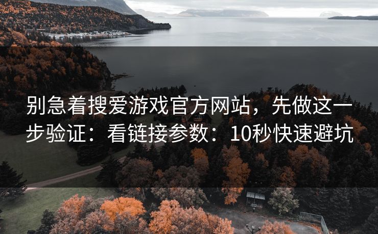 别急着搜爱游戏官方网站，先做这一步验证：看链接参数：10秒快速避坑